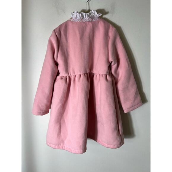 Pink Ruffle-Trim Girls' Coat Jacket - Picture 2 of 6